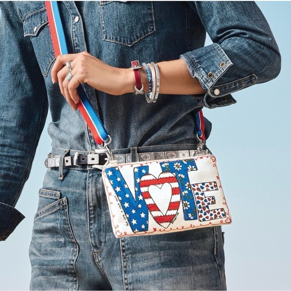 NWT Brighton Vote 2024 Election Day Pouch Crossbody Convertible Versatile Bag